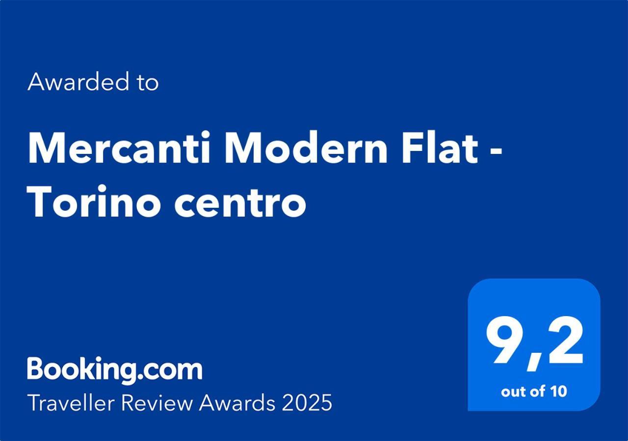 Mercanti Modern Flat - Balcony - Torino Centro Екстер'єр фото